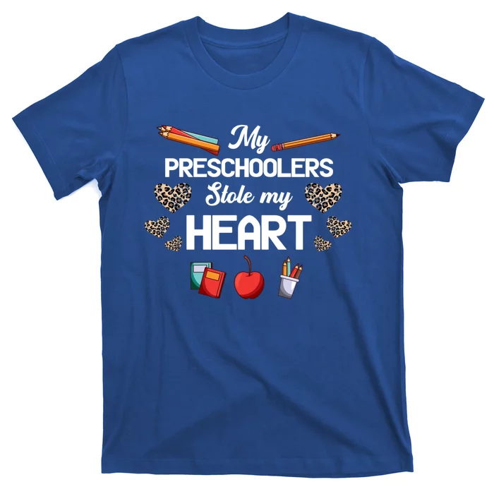 Preschoolers Stole My Heart Valentines Day Preschool Teacher Gift T-Shirt