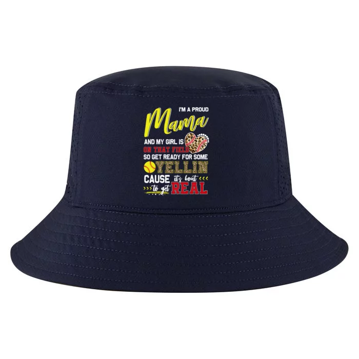 Proud Softball Mama Softball Family Matching Gift Cool Comfort Performance Bucket Hat