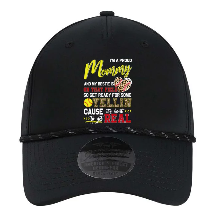 Proud Softball Mommy Softball Family Matching Cool Gift Performance The Dyno Cap