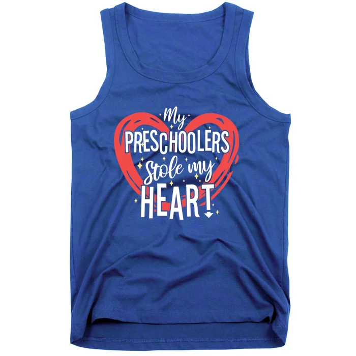 Preschoolers Stole My Heart Valentines Day Preschool Teacher Gift Tank Top