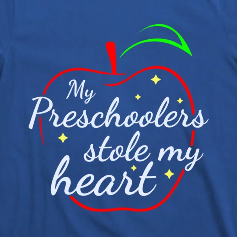 Preschoolers Stole My Heart Valentines Day Preschool Teacher Funny Gift T-Shirt