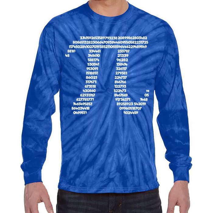 Pi Symbol Math Student Teacher Pi Number Pi Day Art Pi Gift Tie-Dye Long Sleeve Shirt