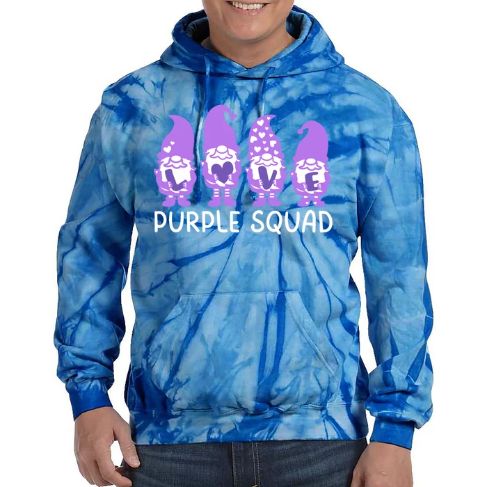 Purple Squad Military Month Army Purple Up Family Gift Tie Dye Hoodie