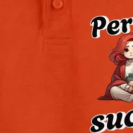 Period Sucks Menstrual Saying Dry Zone Grid Performance Polo