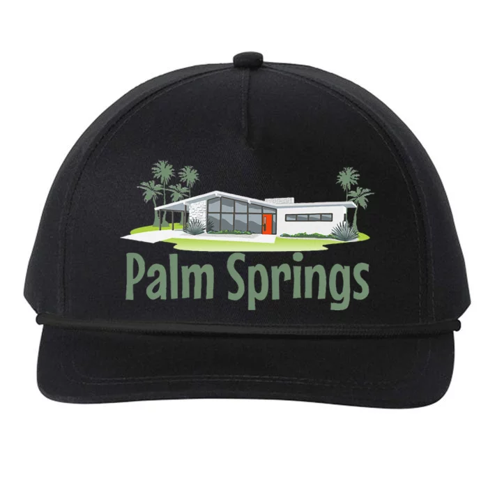 Palm Springs Mid Century Modern House Snapback Five-Panel Rope Hat