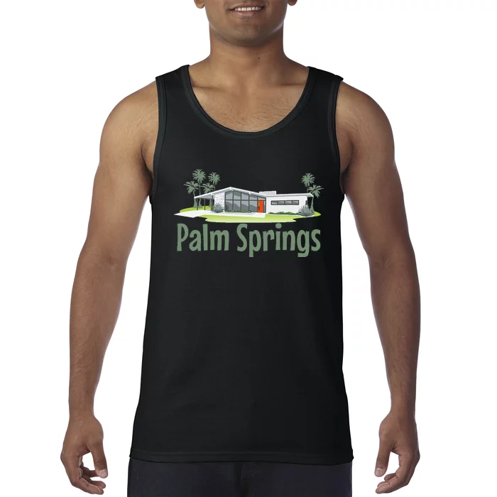 Palm Springs Mid Century Modern House Tank Top