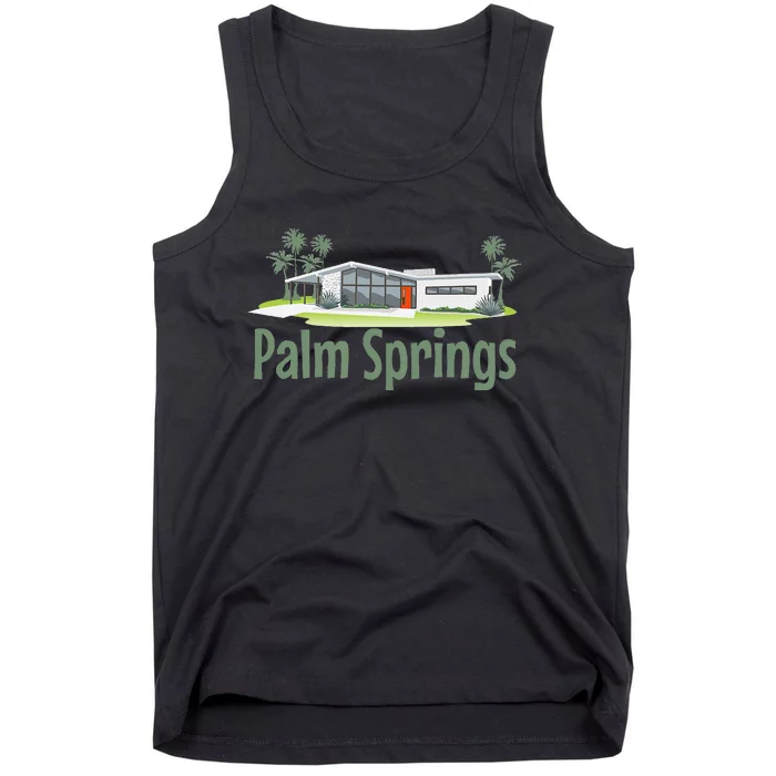 Palm Springs Mid Century Modern House Tank Top