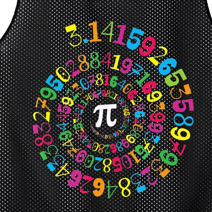 Pi Spiral Novelty Math Geek 3.14 funny Pi Day Mesh Reversible Basketball Jersey Tank