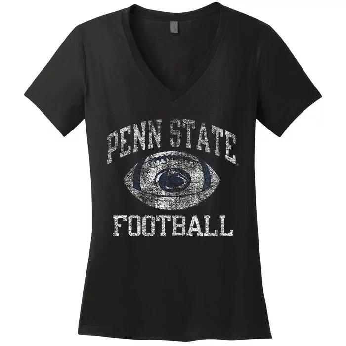 P.E.Nn. S.T.A.T.E Nittany Lion Football Intensity Women's V-Neck T-Shirt