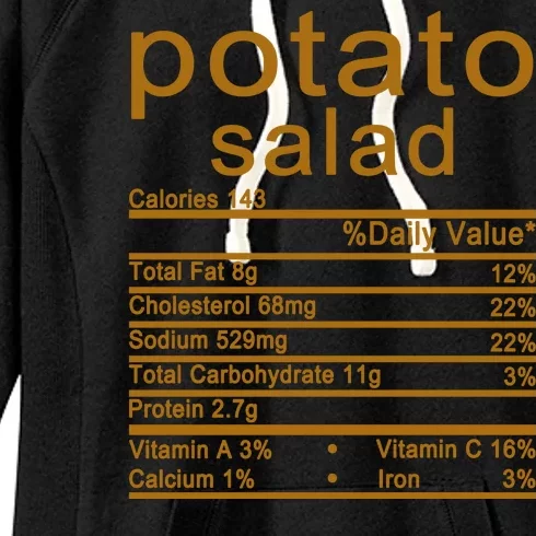 Potato Salad Nutrition Facts Label Women's Fleece Hoodie