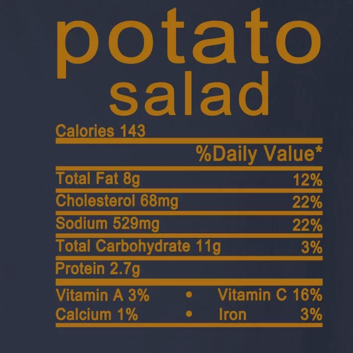 Potato Salad Nutrition Facts Label Toddler Long Sleeve Shirt