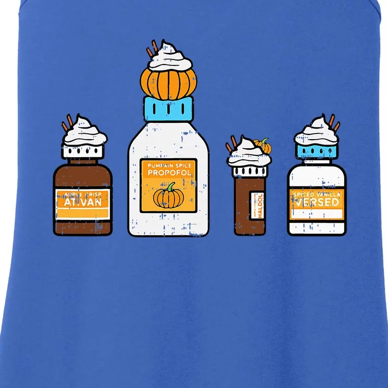 Pumpkin Spice Nurse Halloween Thanksgiving Scrub Fall Ladies Essential Tank