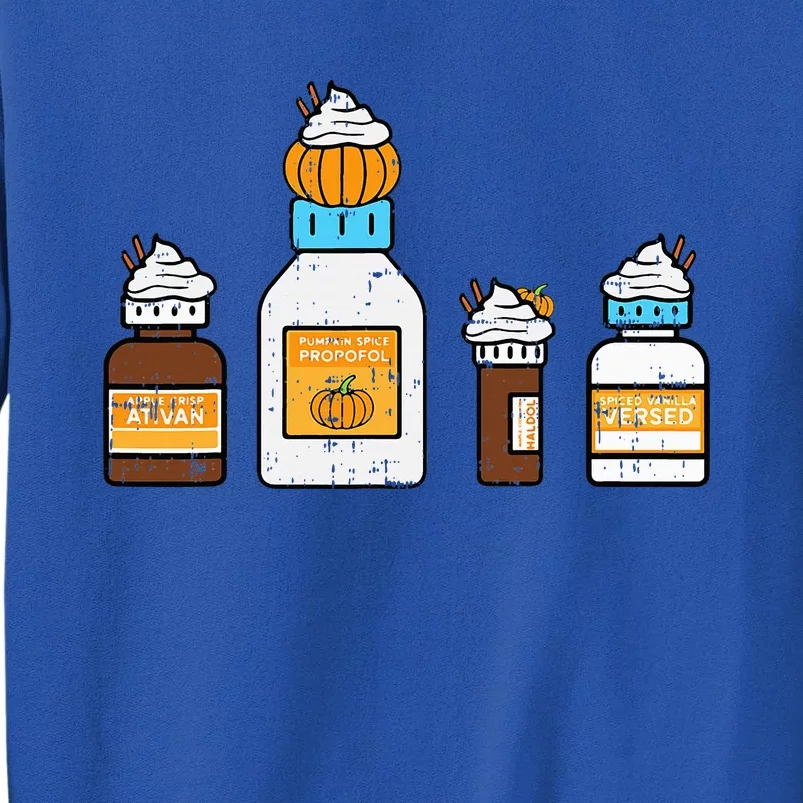 Pumpkin Spice Nurse Halloween Thanksgiving Scrub Fall Tall Sweatshirt