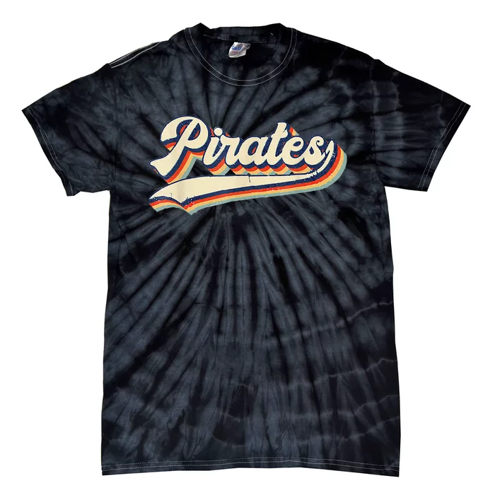 Pirates Sports Name Vintage Retro Tie-Dye T-Shirt