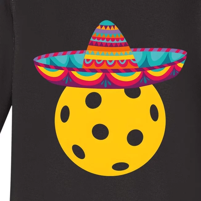 Pickleball Sombrero Nacho Average Pickleball Player Baby Long Sleeve Bodysuit