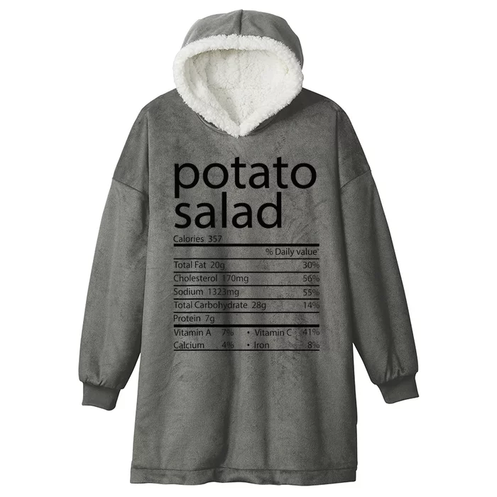 Potato Salad Nutrition Facts Funny Thanksgiving Costume Hooded Wearable Blanket