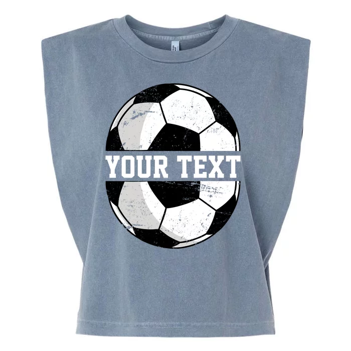 Personalized Soccer Name Custom Family Game Day Garment-Dyed Women's Muscle Tee