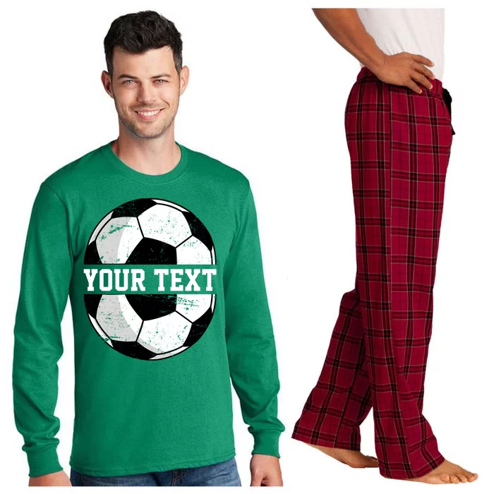 Personalized Soccer Name Custom Family Game Day Long Sleeve Pajama Set