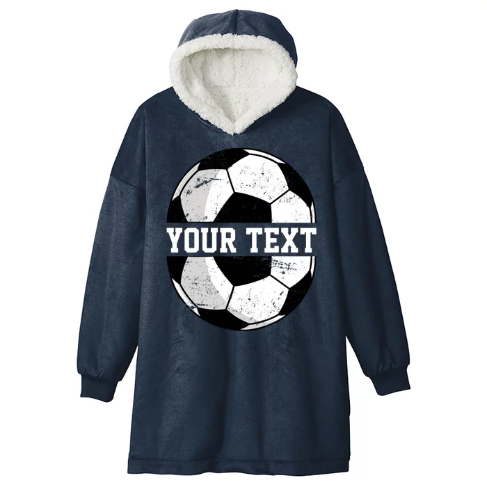 Personalized Soccer Name Custom Family Game Day Hooded Wearable Blanket