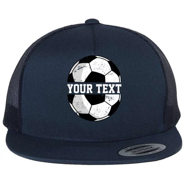 Personalized Soccer Name Custom Family Game Day Flat Bill Trucker Hat