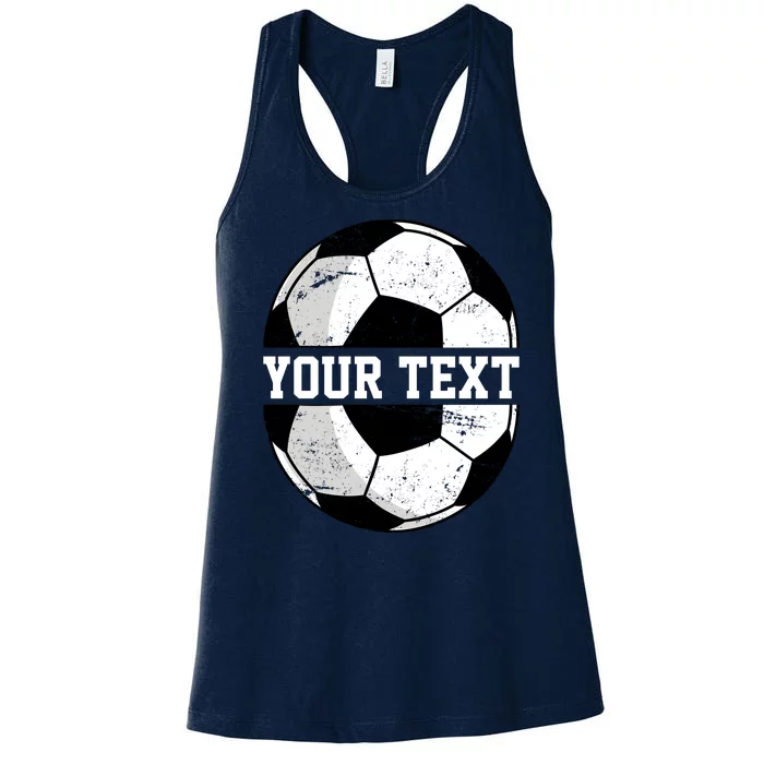 Personalized Soccer Name Custom Family Game Day Women's Racerback Tank