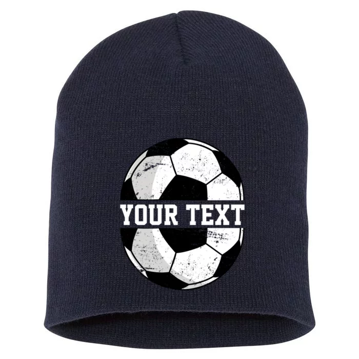 Personalized Soccer Name Custom Family Game Day Short Acrylic Beanie