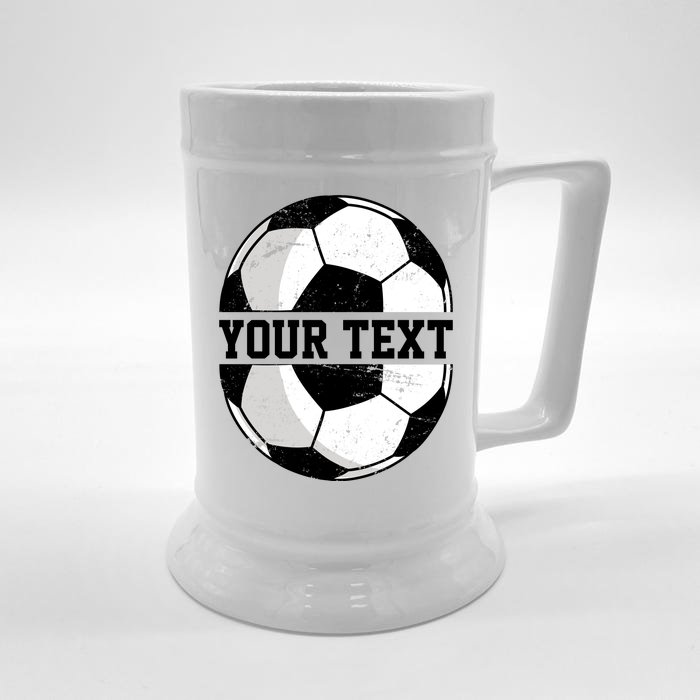 Personalized Soccer Name Custom Family Game Day Front & Back Beer Stein