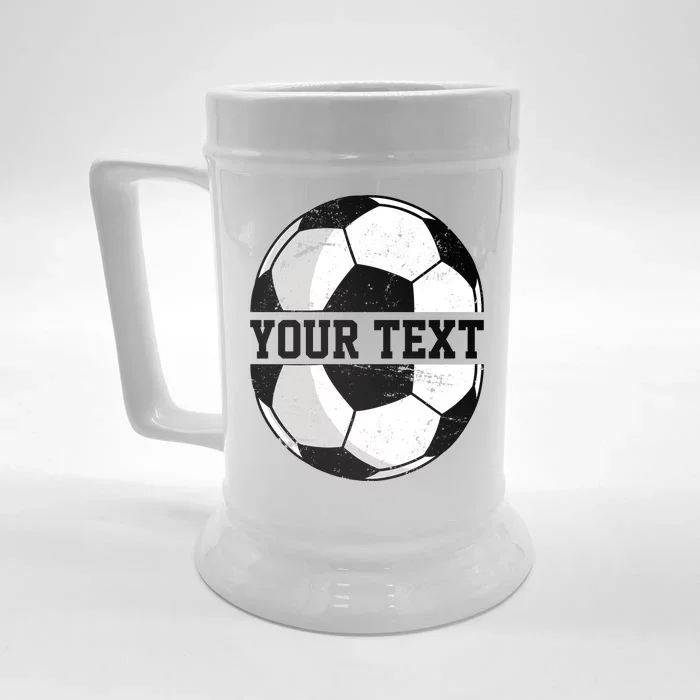 Personalized Soccer Name Custom Family Game Day Front & Back Beer Stein