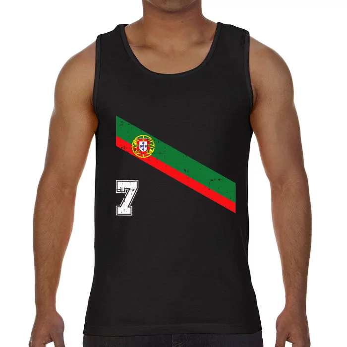 Portugal Soccer Number 7 Portugese Football Sports Lover Fan Comfort Colors® Tank Top