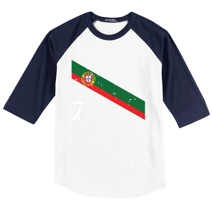 Portugal Soccer Number 7 Portugese Football Sports Lover Fan Baseball Sleeve Shirt