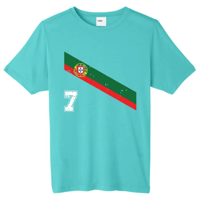 Portugal Soccer Number 7 Portugese Football Sports Lover Fan ChromaSoft Performance T-Shirt