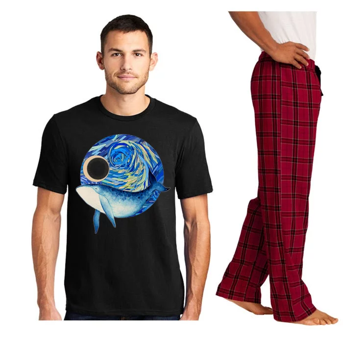 Painted Starry Night Whale Pajama Set