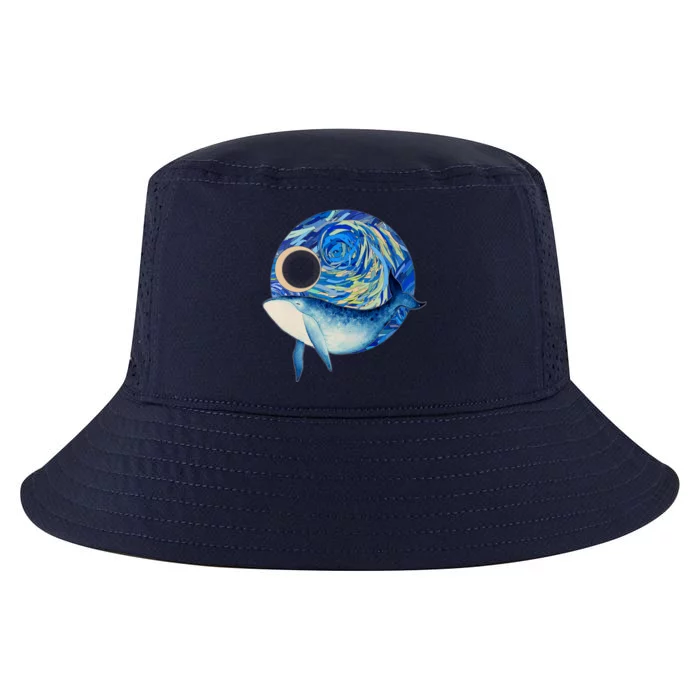 Painted Starry Night Whale Cool Comfort Performance Bucket Hat