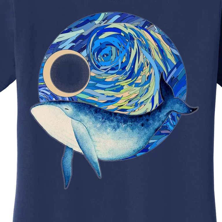 Painted Starry Night Whale Women's T-Shirt