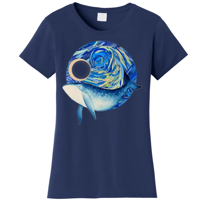 Painted Starry Night Whale Women's T-Shirt