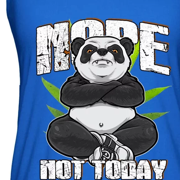 Panda Style Nope Not Today Great Gift Ladies Essential Flowy Tank