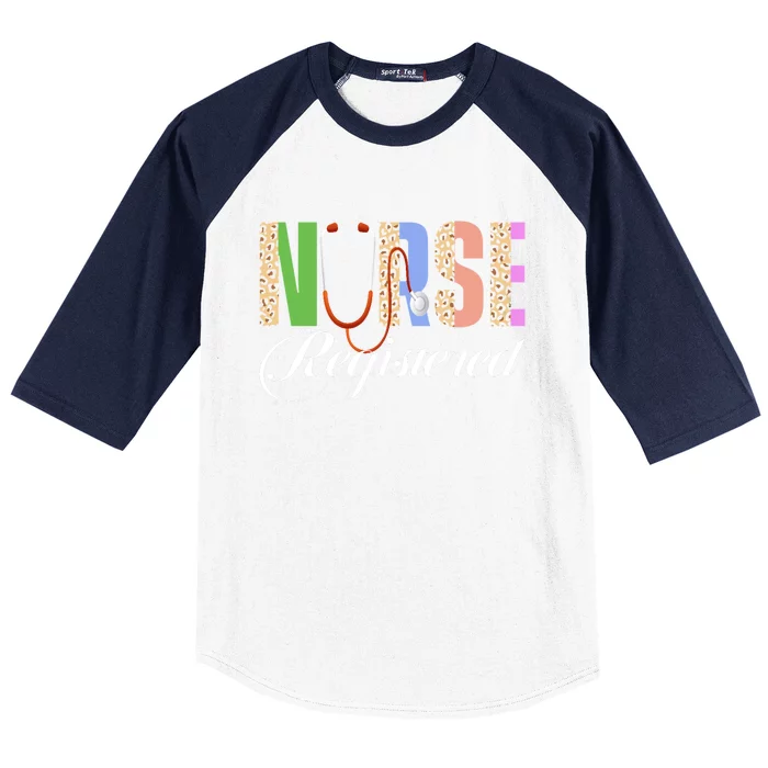 Print Surgical Nursing School Med Surg Nurse Leopard Baseball Sleeve Shirt