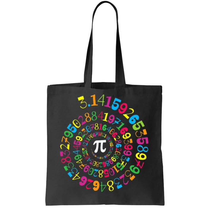 Pi Spiral Novelty Math Geek 3.14 Pi Day Tote Bag