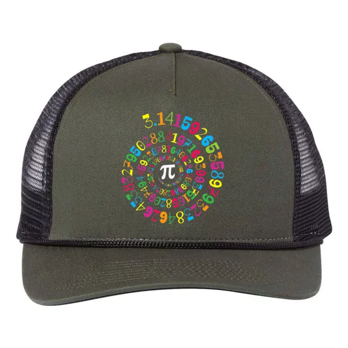 Pi Spiral Novelty Math Geek 3.14 Pi Day Retro Rope Trucker Hat Cap