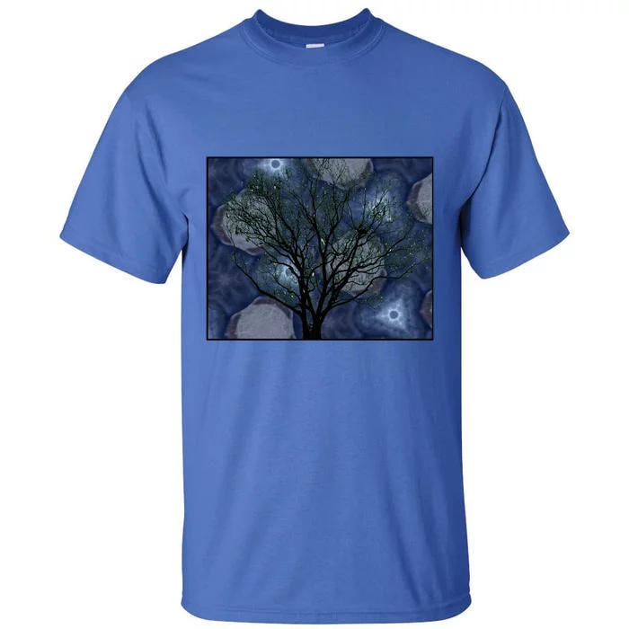 Pretty Stars Night Sky Tree Design Gift Tall T-Shirt