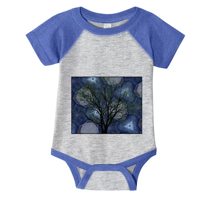 Pretty Stars Night Sky Tree Design Gift Infant Baby Jersey Bodysuit