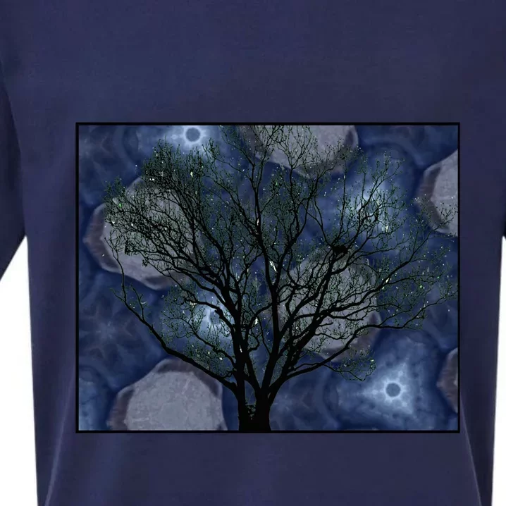 Pretty Stars Night Sky Tree Design Gift Sueded Cloud Jersey T-Shirt