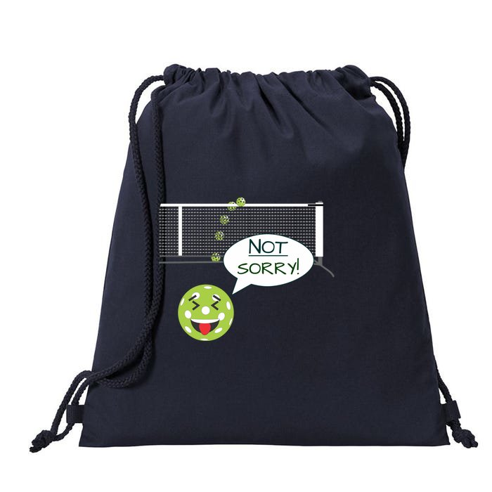 Pickleball Sorry Not Sorry Front & Back Drawstring Bag