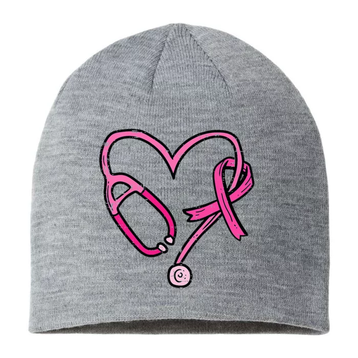 P.I.N.K Stethoscope Nurse Medical Breast Cancer Awareness 8 1/2in Sustainable Knit Beanie