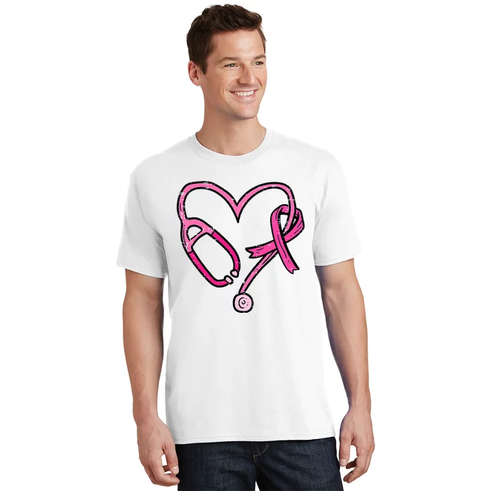 P.I.N.K Stethoscope Nurse Medical Breast Cancer Awareness T-Shirt