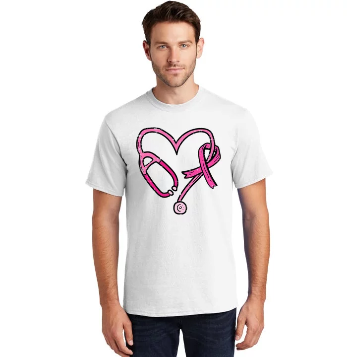 P.I.N.K Stethoscope Nurse Medical Breast Cancer Awareness Tall T-Shirt