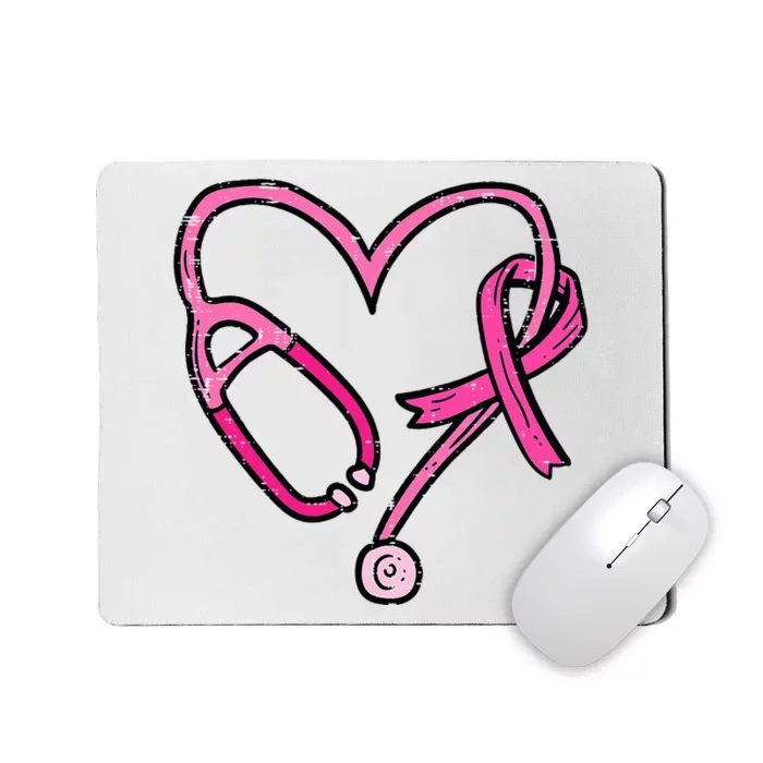 P.I.N.K Stethoscope Nurse Medical Breast Cancer Awareness Mousepad