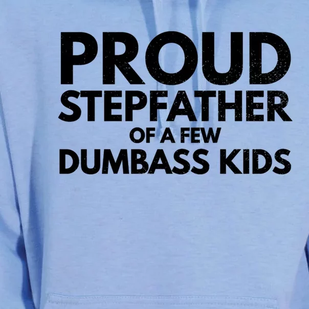 Proud Stepfather Of A Few Dumbass Sarcastic Stepdad Gift Unisex Surf Hoodie