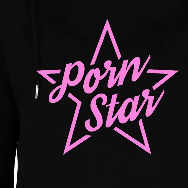 Porn Star Outline Graphic Womens Funnel Neck Pullover Hood