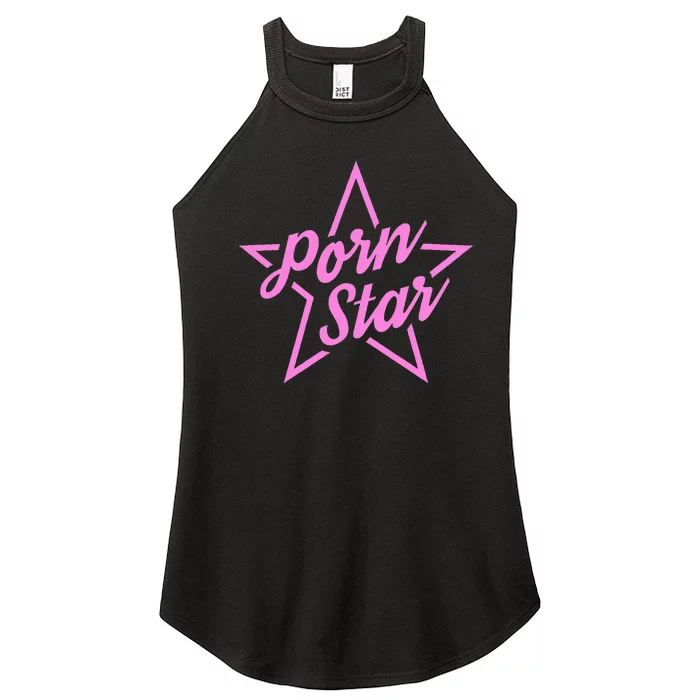 Porn Star Outline Graphic Women’s Perfect Tri Rocker Tank